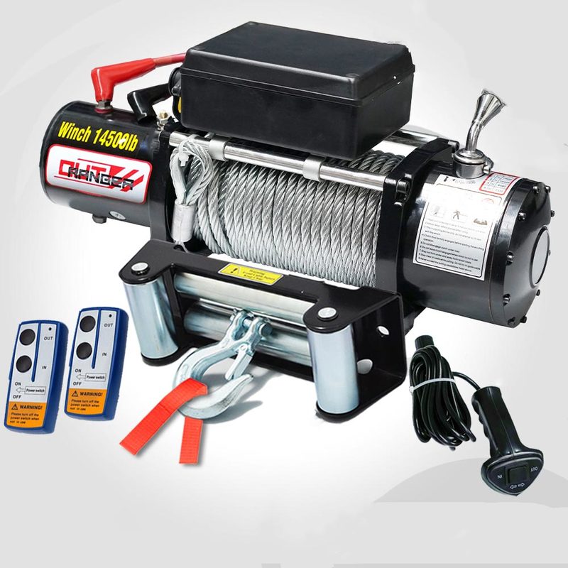 Electric Winch 14,500 pound Steel Cable Electric Winch WirelessI