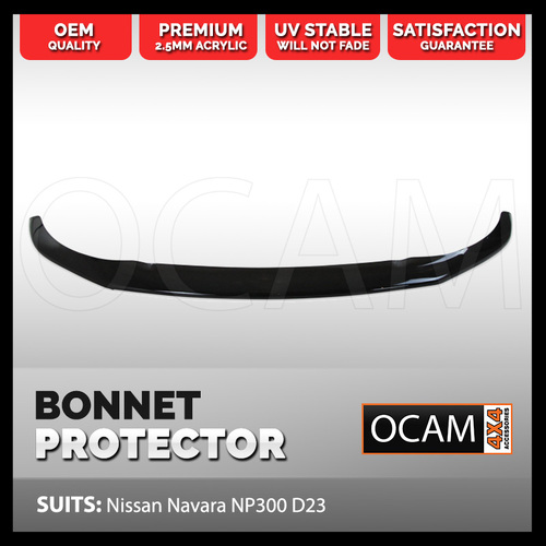Bonnet Protector for Nissan Navara 07/2015-02/2021 NP300 D23 Tinted Guard