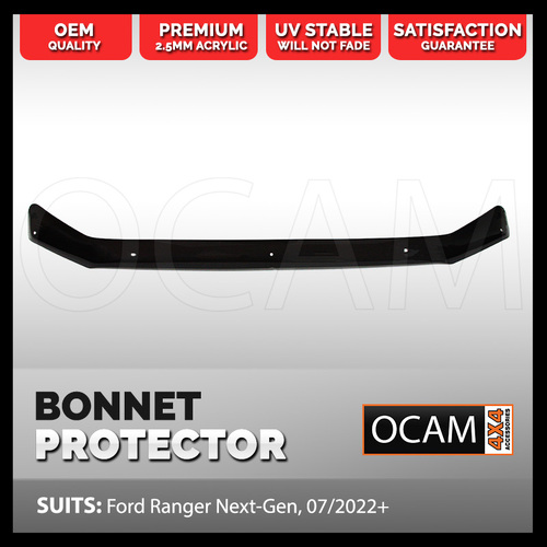 Bonnet Protector for Ford Ranger Next-Gen 7/2022-On Tinted Guard