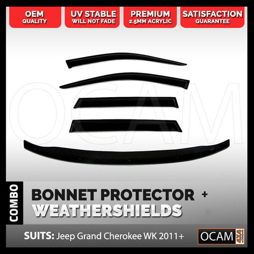 Bonnet Protector, Weathershields For Jeep Grand Cherokee WK 2011-2021 Visors