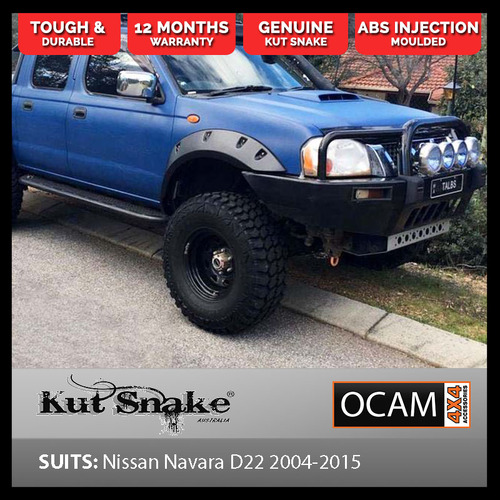 Kut Snake Flares Front Set for Nissan Navara D22 2004-2015 Front Wheels Only ABS (Code #13)