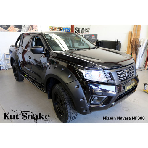 Kut Snake Flares Front & Rear Set for Nissan Navara NP300 2015-02/2021, ABS Monster 85mm ABS (Code #19/19)