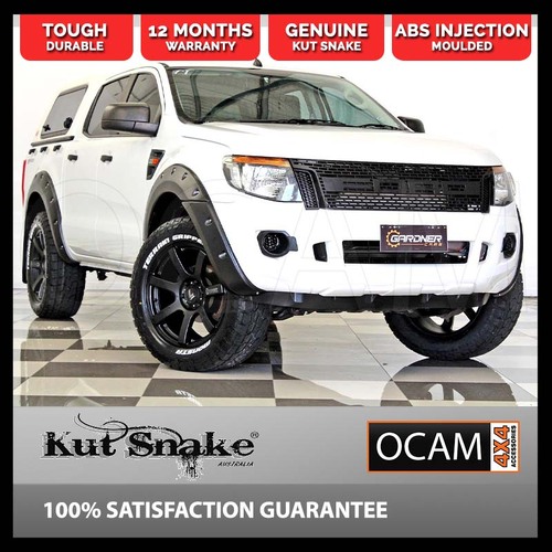 Kut Snake Flares Front & Rear Set for Ford Ranger PX 2011-2015 Extra Slim, 44mm, ABS (Code #49/49)