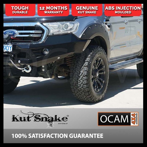 Kut Snake Flares Front Set for Ford Ranger PX MKII 2015-2018 Extra Slim ABS, Front Wheels (Code #50)