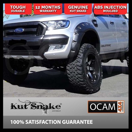 Kut Snake Flares Front Set for Ford Ranger PX MKIII 2019-06/2022 Slimline 58mm, Fronts Only, ABS (Code #18-1)