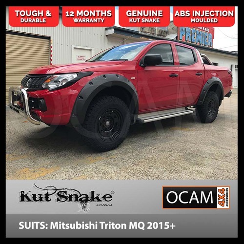Kut Snake Flares Front & Rear Set for Mitsubishi Triton MQ 05/2015-10/2018 Full Set ABS (Code #25/25)