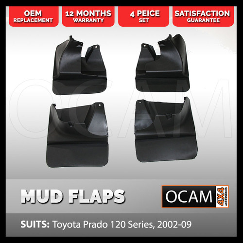 Mud Flaps For Toyota Landcruiser Prado 120 series 2003-2009 Front and Rear