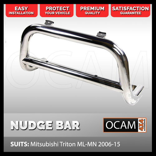 OCAM Nudge Bar For Mitsubishi Triton MN ML 2006-04/2015 Airbag Compliant