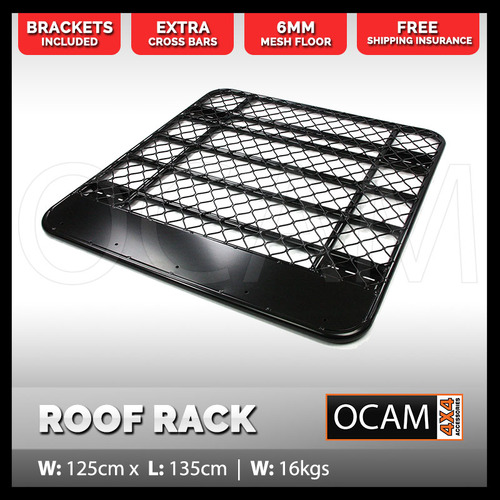 OCAM Aluminium Flat Roof Rack for Nissan Navara D22 Dual Cab Alloy Platform