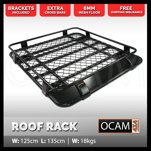 OCAM Aluminium Roof Rack Cage For Pajero, Patrol GQ / GU, Land Cruiser 1350x1250mm Alloy