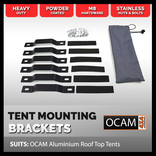 Mounting Brackets Kit (6pcs) for OCAM Aluminium Hardshell Roof Top Tents