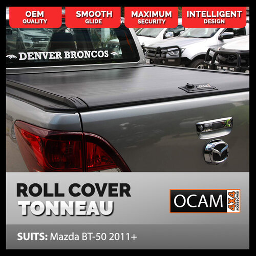 Retractable Manual Tonneau Cover Roller Shutter for Mazda BT-50, 11/2011-08/2020, Dual Cab, BT50