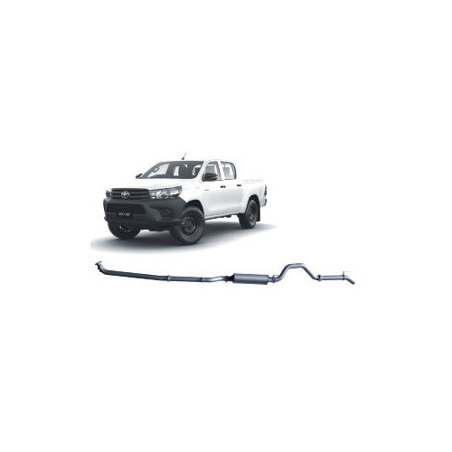 Redback Extreme Duty 3" Exhaust System for Toyota Hilux N80 01/2015-Current, DPF Back, With Large Muffler & Pipe Only