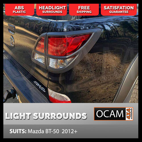 Tail Light Surrounds for Mazda BT-50 2012-08/2020 BT50 Black