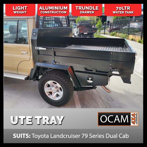 OCAM Deluxe Aluminium Ute Tray For Toyota Landcruiser 79 Series Dual Cab