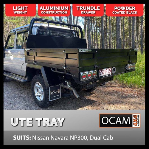 OCAM Aluminium Ute Tray for Nissan Navara NP300, 07/2015-2022, Dual Cab