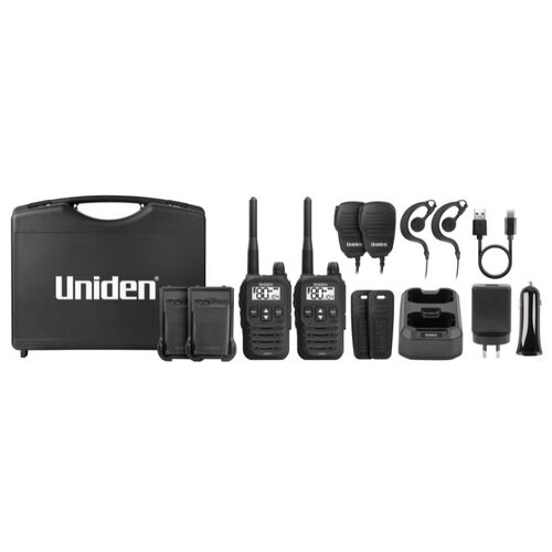 Uniden 80 Channels 2 Watt UHF Handheld Radio Tradies Pack UH825-2TP
