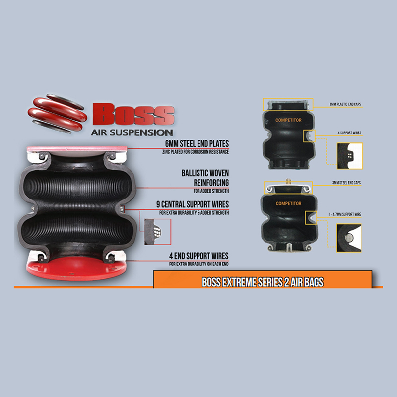 Boss Airbag Load Assist Kit for Nissan Patrol GQ GU 4WD Rear Ute LAT129