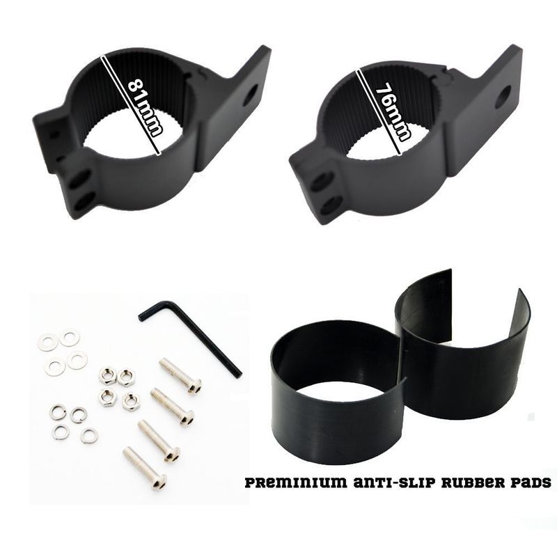 PAIR BULL BAR NUDGE BAR MOUNTING BRACKET 76MM SPOT LIGHT