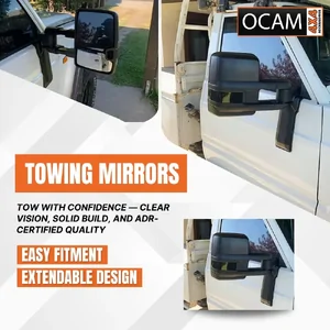 OCAM Extendable Towing Mirrors For Nissan PatrolGQ Y60, Ford Maverick, 1988-97, Electric