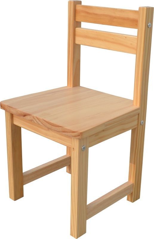Kids Timber Table and Chair Set in Colour Natural Boys Girls Indoor