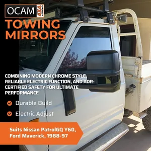 OCAM Extendable Towing Mirrors For Nissan PatrolGQ Y60, Ford Maverick, 1988-97, Electric