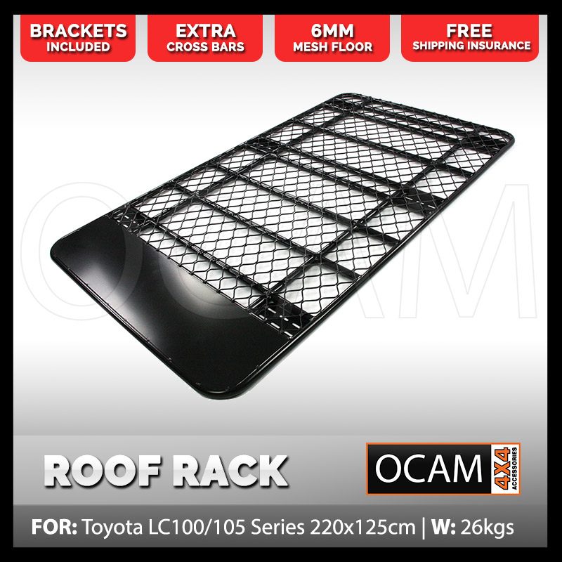 For Toyota Landcruiser 100 Series Full Length Aluminium Flat Roof Rack 220 cm x 125cm