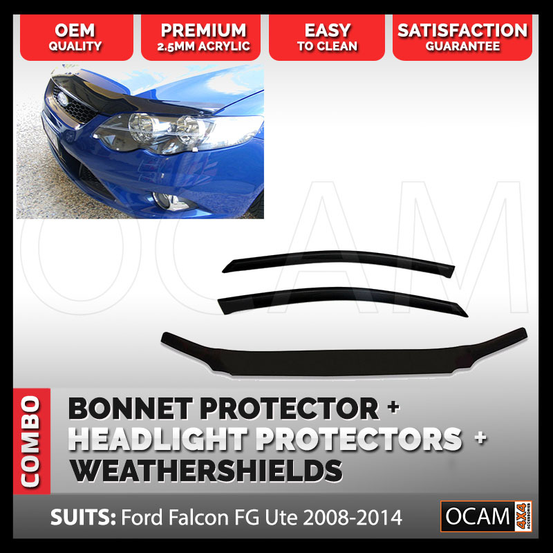 For Ford Fg Falcon Sedan Bonnet Headlight Protectors And
