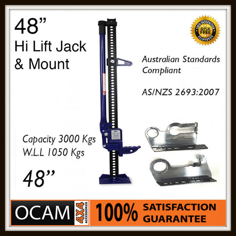 Combo Blue High Lift Hi Jack / Farm Jack 48" Heavy Duty 4x4 4WD & Jack