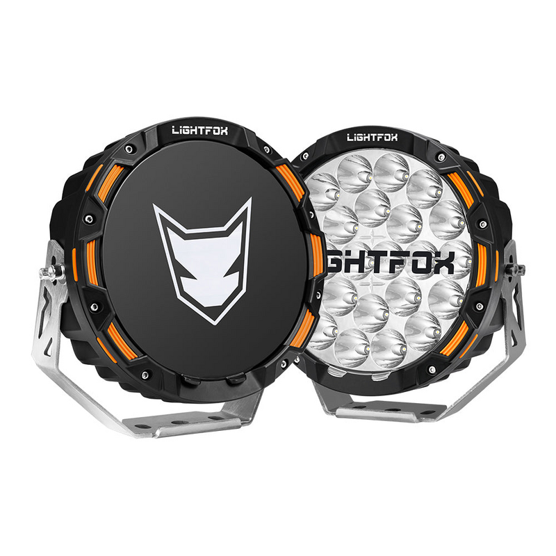 Iconic Series Pair 9inch Osram LED Driving Light 1Lux 1150m 20200 Lumens