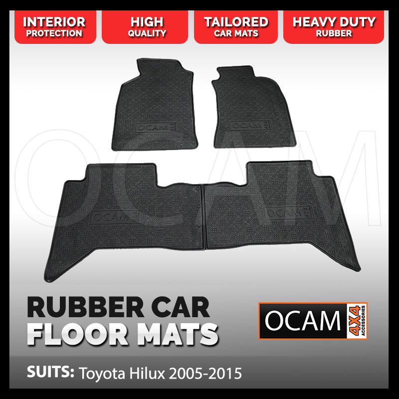 SR SR5 Rubber Interior Floor Mats Toyota Hilux 2012 