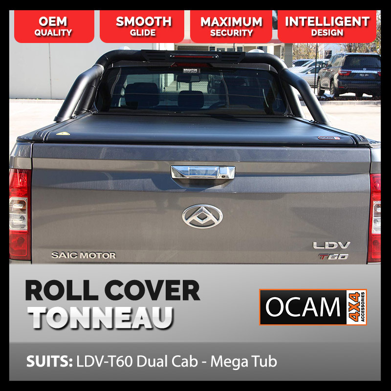 Retractable Tonneau Roll Cover For LDV T60 Mega Tub Dual Cab