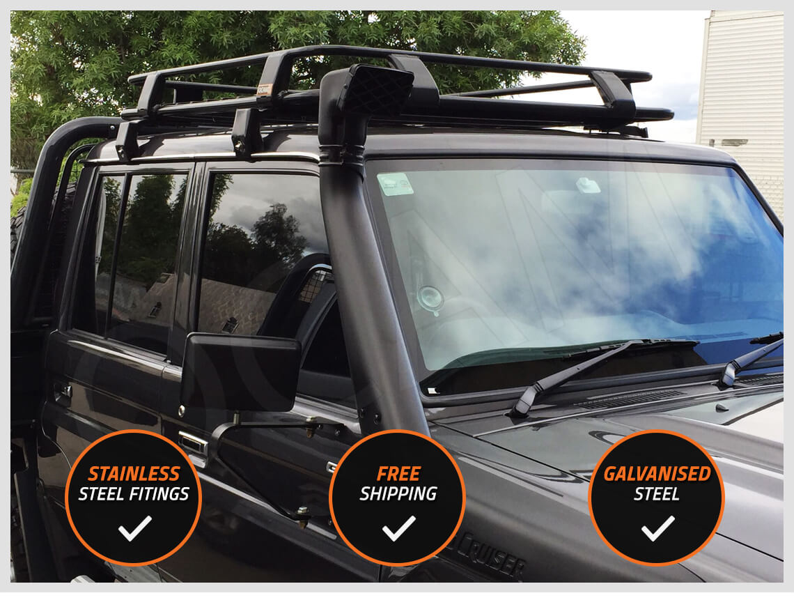 Set of 4 Roof Rack Brackets Universal 15 cms For Rain Gutter Mounts