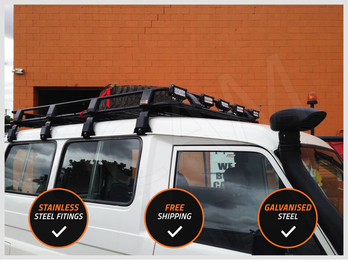 8 Roof Rack Brackets Universal 20 cms For Rain Gutter Mounts 4WD 4x4