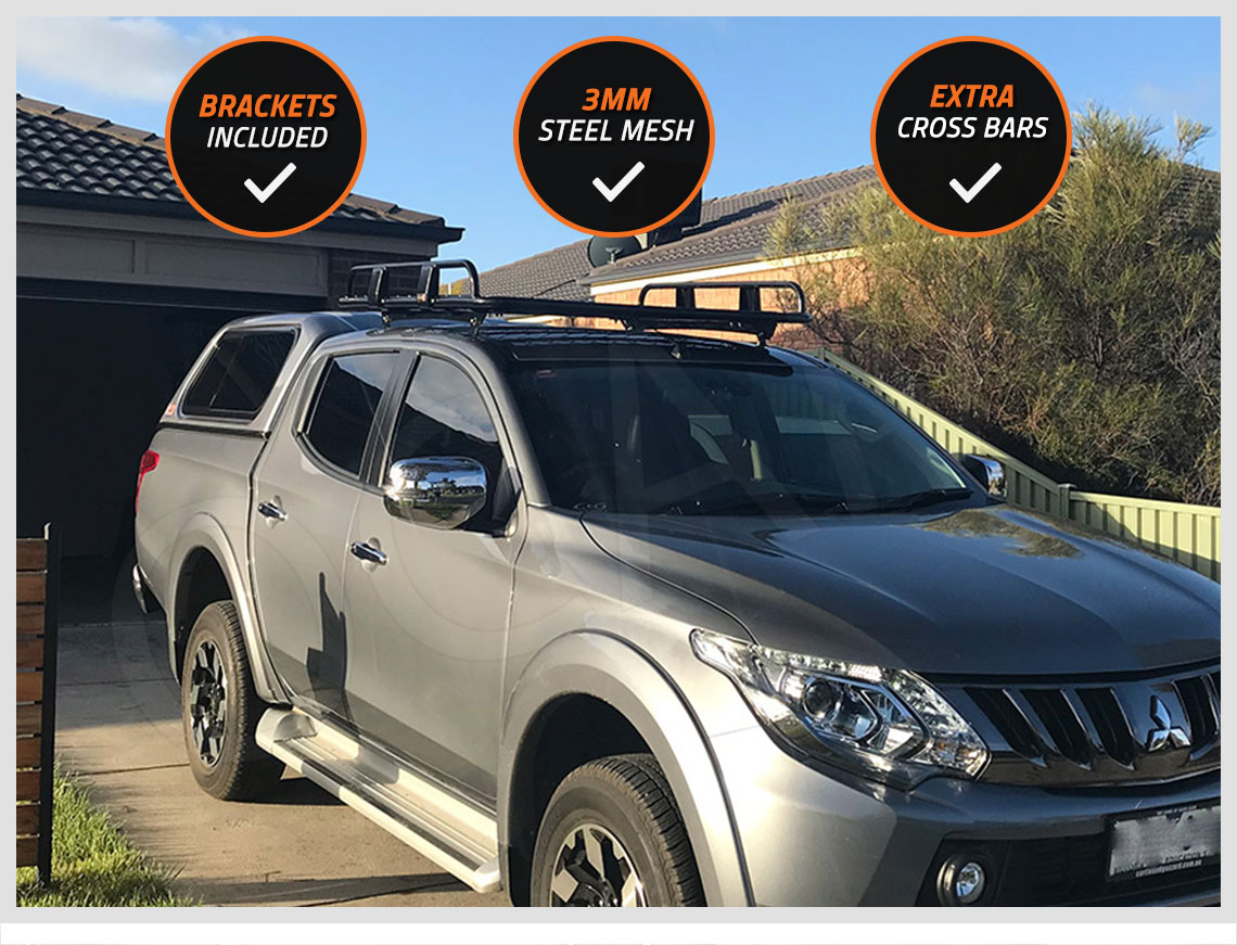 OCAM Aluminium Tradesman Roof Rack for Mitsubishi Triton MQ/MR 2015