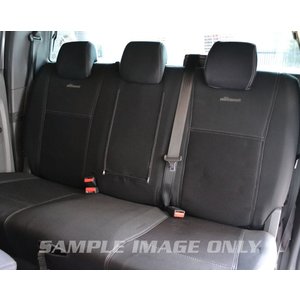 2nd Row Wetseat Tailored Neoprene Seat Covers for Toyota Prado 120 Series 03/2003-10/2009, Black With Black Stitching, GXL