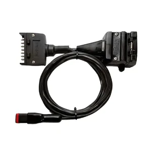 Elecbrakes Trailer Flat Adapter plug 7pin Flat Male -12pin Flat Female