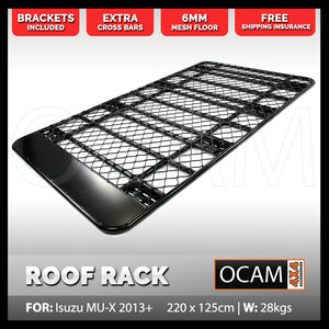Aluminium Roof Rack for Isuzu MU-X 2013-06/2021 Full Length Alloy Flat MUX