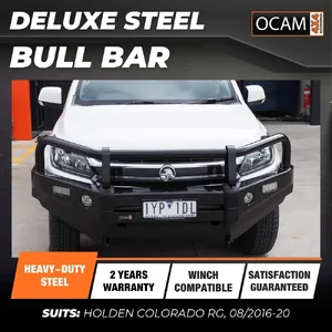 OCAM Deluxe Steel Bull Bar For Holden Colorado RG, 08/2016-20, Winch Compatible