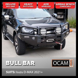 OCAM Bull Bar For Isuzu D-MAX 08/2020+ Heavy Duty Steel, Winch Compatible