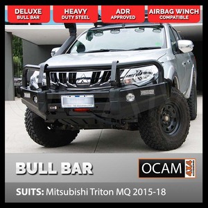 OCAM Bull Bar For Mitsubishi Triton MQ 2015-18 Heavy Duty Steel, Winch Compatible