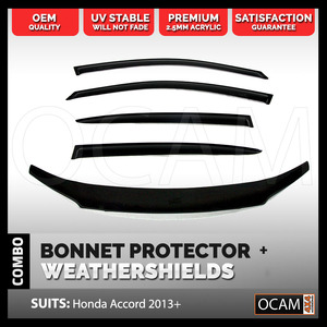 Bonnet Protector, Weathershields For Honda Accord 2013 - 2016 Visors