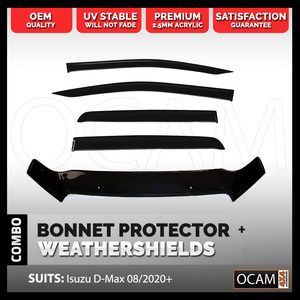 Bonnet Protector, Weathershields For Isuzu D-MAX 08/2020+ DMAX Visors