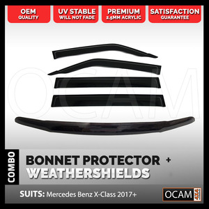 Bonnet Protector, Weathershields For Mercedes Benz X-Class 2017-On Visors XCLASS