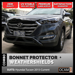 Bonnet Protector, Weathershields For Hyundai Tucson 2015-2020 Visors