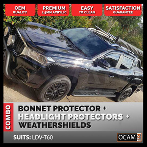 Premium Bonnet Protector, Headlight Protectors & Weathershields For LDV T60