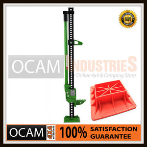 High Lift Jack Farm Heavy Duty Green 48 inch & Base Plate 4x4 4WD