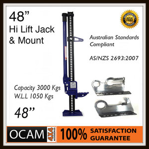 High Lift Jack Farm Heavy Duty Blue 48 inch & Mount 4x4 4WD