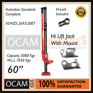 High Lift Jack Farm Heavy Duty Red 60 inch & Mount 4x4 4WD
