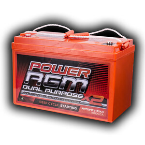 POWER AGM Dual Purpose Battery 135AH 12V, Under Bonnet, 24 Months Warranty